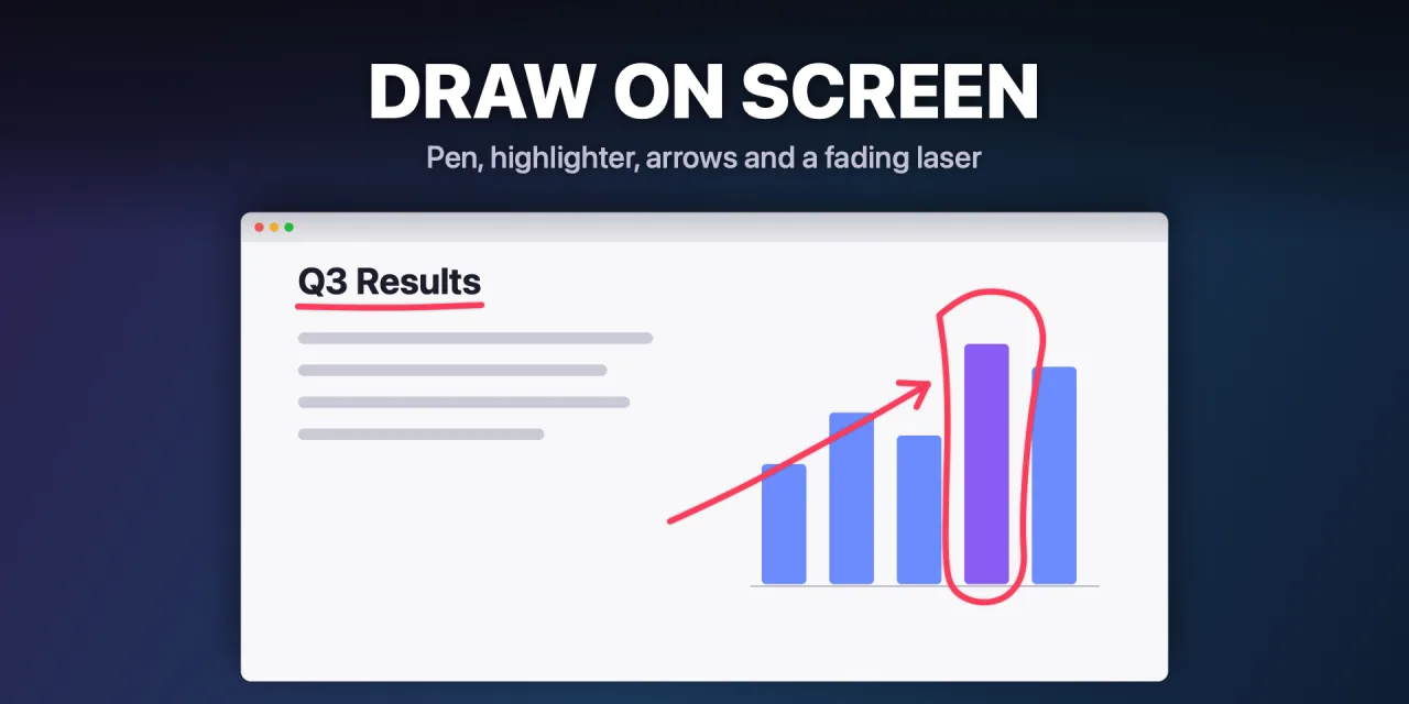 Drawing arrows and circles over a slide